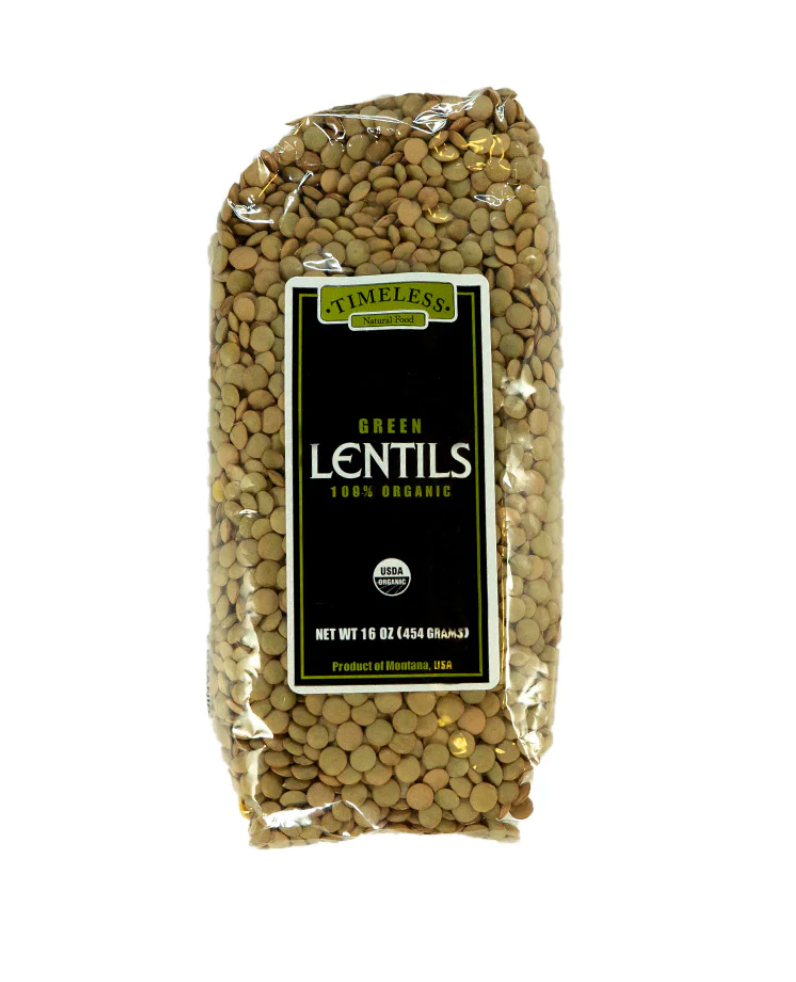 Timeless Natural Food 100% Organic Green Lentils