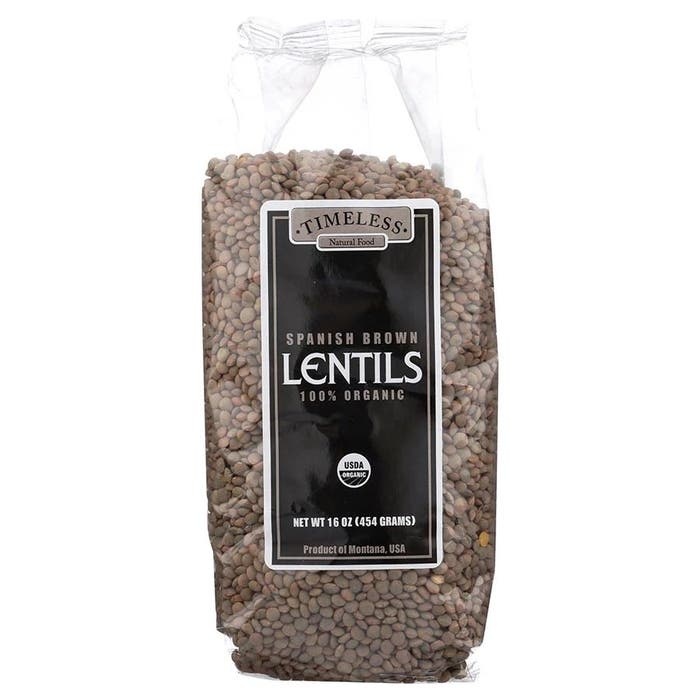 World's Best Cheese Timeless Natural Foods Organic Spanish Brown Lentils 16 Oz