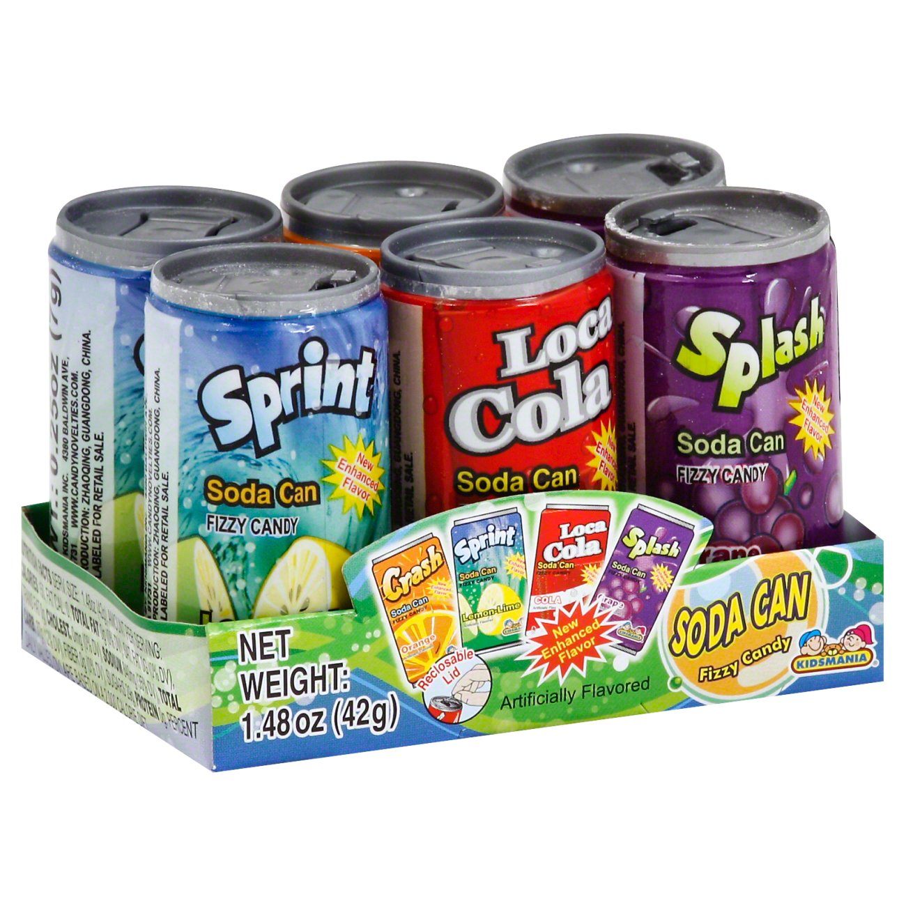 Kidsmania Soda Can Fizzy Candy