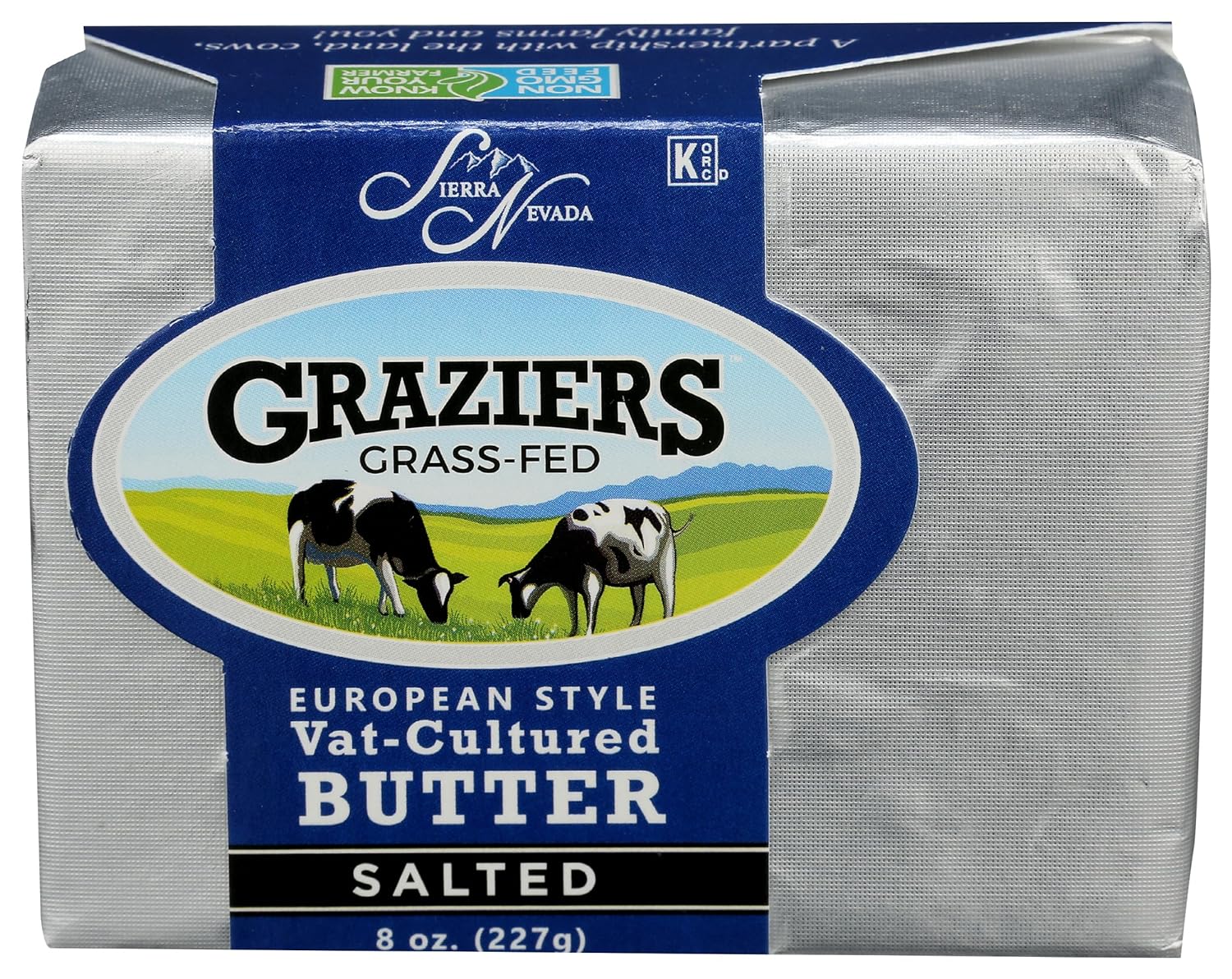 Graziers Butter Cultured European Style Salted, 8 Oz