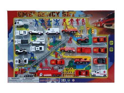 Lucky Stars Diecast Emergency Set W/Stage Map