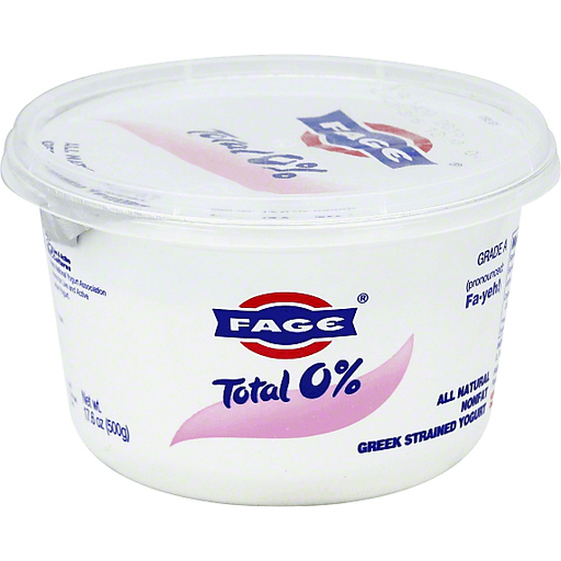 Fage Total Nonfat 0% Milkfat Strained Greek Yogurt 16 Oz