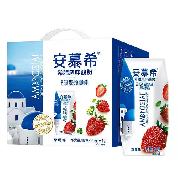 Ambrosial Greek Yogurt Strawberry 205g*12