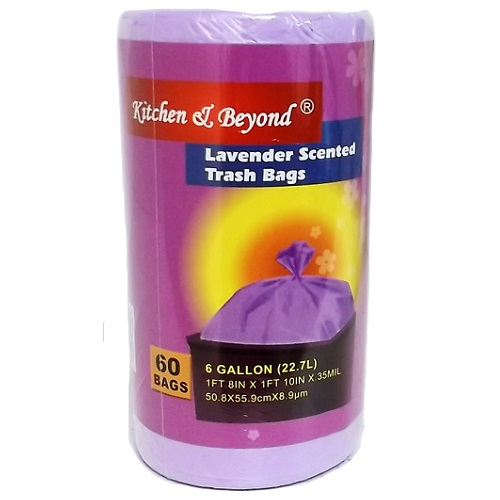 K & B Trash Bags 6gl 60ct Asst Scents-whole