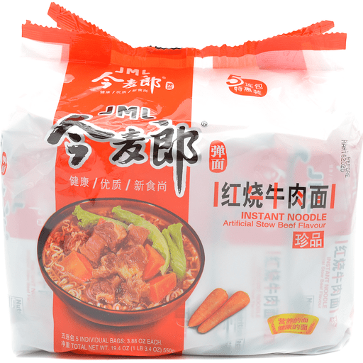 Jin Mai Lang JML Instant Noodle – Stew Beef Flavor 110g*5pk