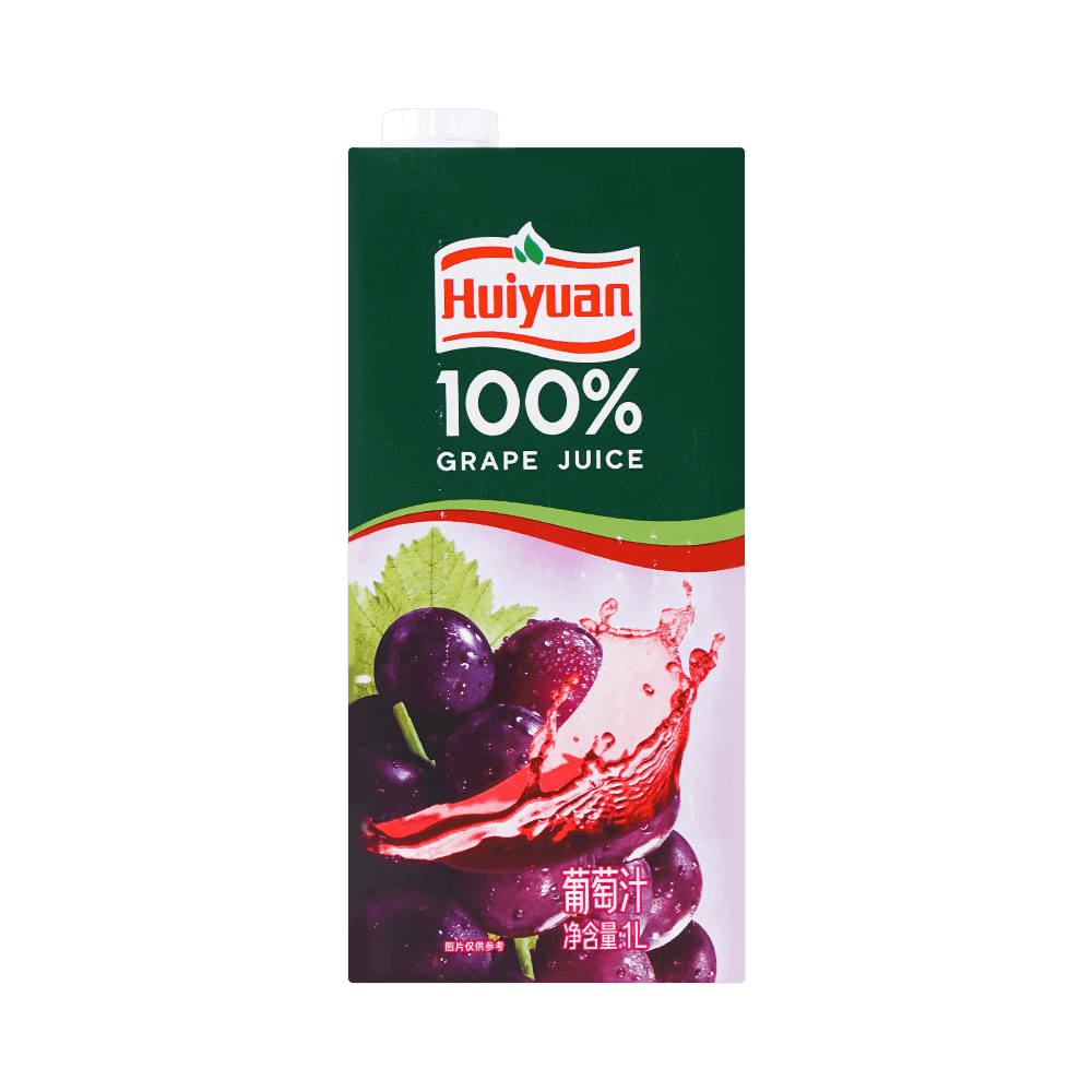 Beauty Corner Self-operated] China Huiyuan 100% Grape Juice 1L Concentrated Juice Vitamin Drink