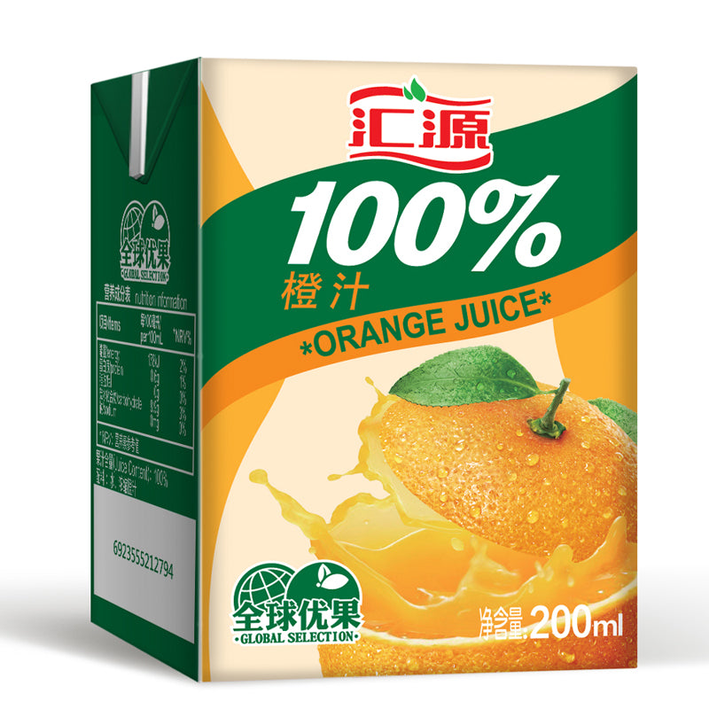 Beauty Corner 自营】中国汇源100% 橙汁 200ml 浓缩果汁维生素饮料