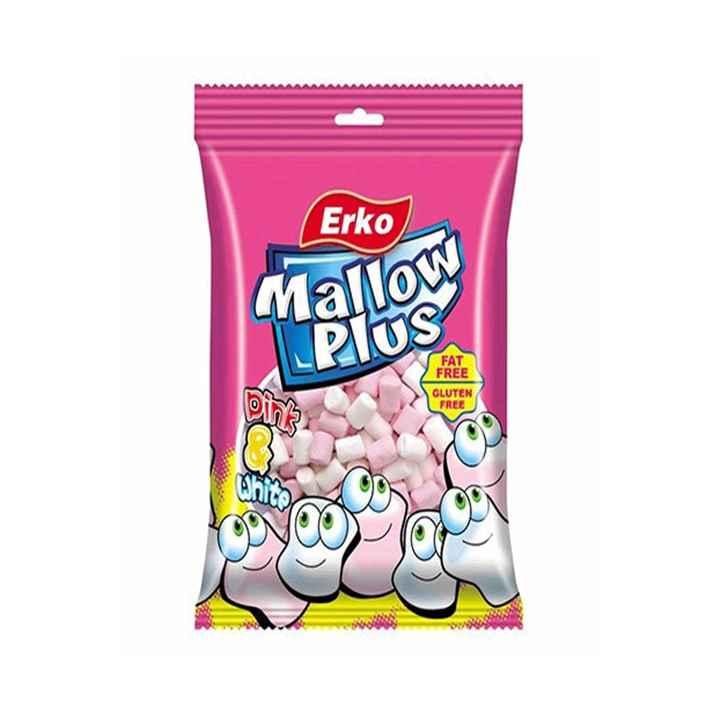 Erko Mallow Plus Pink And White Mallows 100G