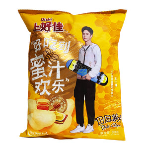 Oishi - 上好佳 Potato Chips Honey Butter Flavor 2.82oz (80g) 田园薯片- 蜂蜜黄油味 2.82oz (80g)