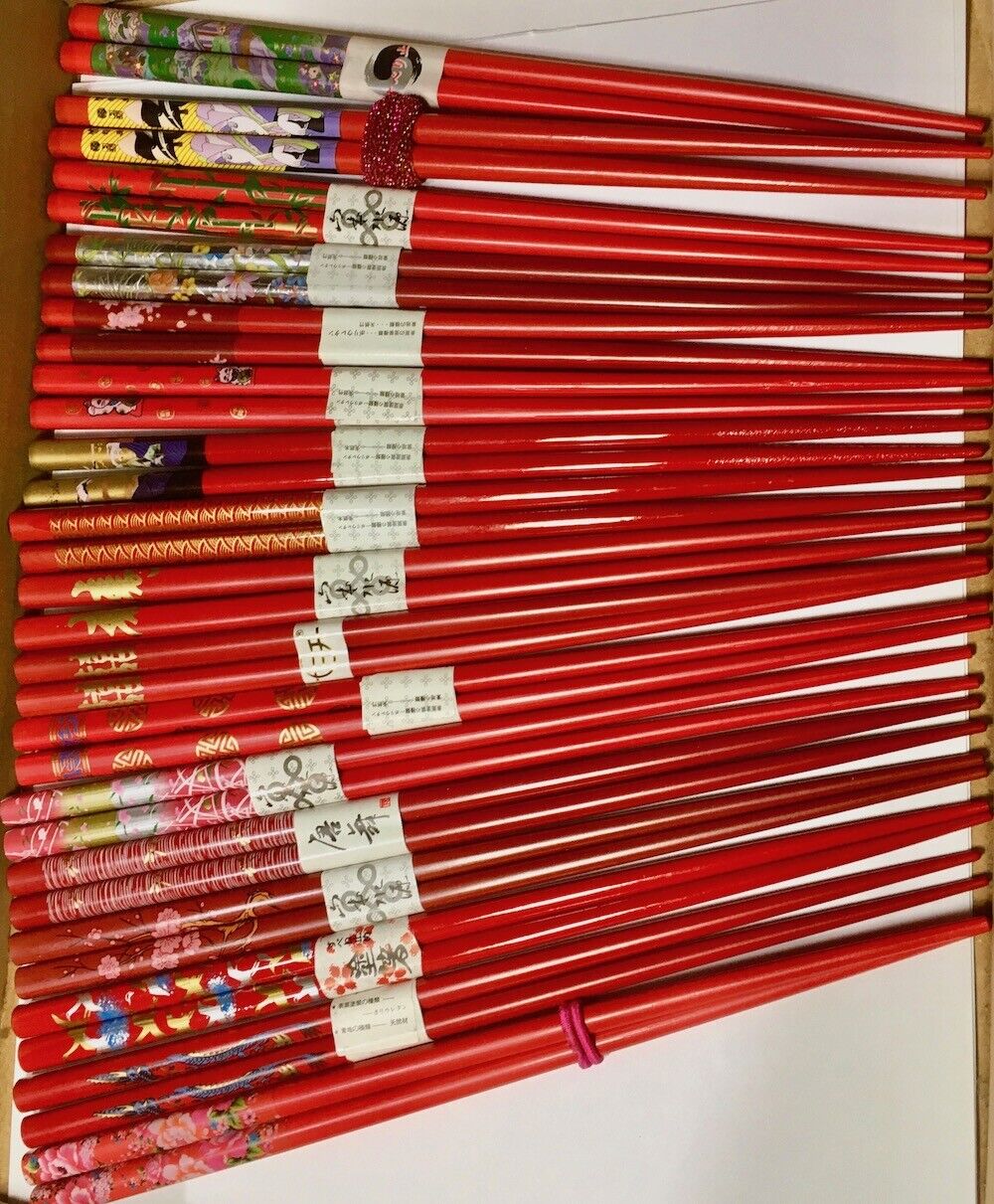 9" Chopsticks HAIR STICKS RED Many Designs Symbols Dragon Plain