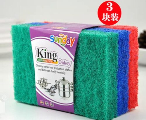 Generic Sunday Scouring Pads King Green Leaf, 10 Pieces