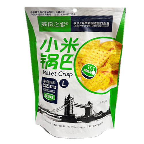 Snack Cracker Millet Rice Crisp Chips Guoba-scallion Flavor 170g