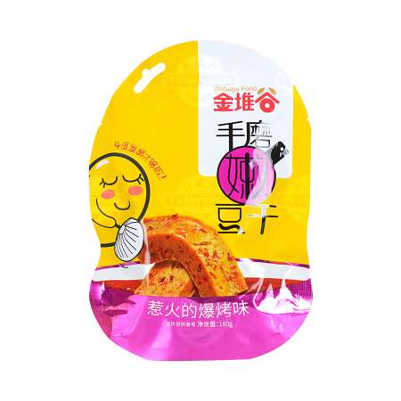 Jinduigu Food Hand Made Tender Tofu Snack BBQ Flavor 180g