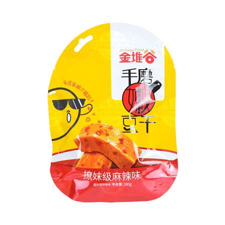 Jinduigu Food Hand Made Tender Tofu Snack Numbing Hot Flavor 180g