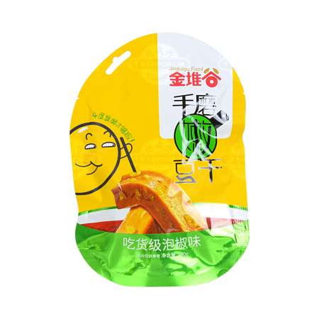 Jinduigu Food Hand Made Tender Tofu Snack Pickled Pepper Flavor 180g