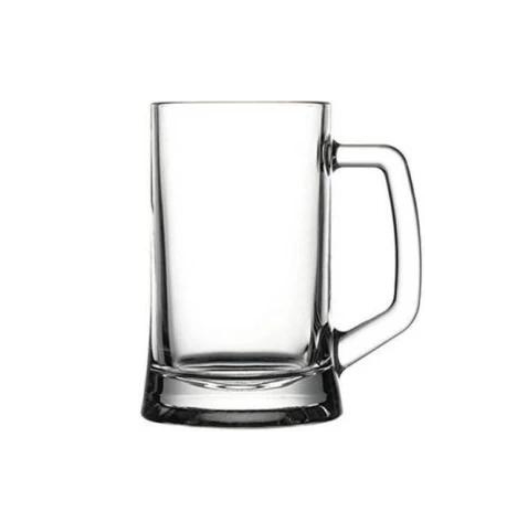 Patruvin 2/6Pcs Glass Beer Mugs Heavy Large Thick Beer Glass Steins For Hot Cold Beverage