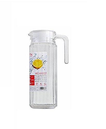 Da Facioun BlinkMax Glass Beaked Type Water Jug With Plastic Lid - 1100 Ml
