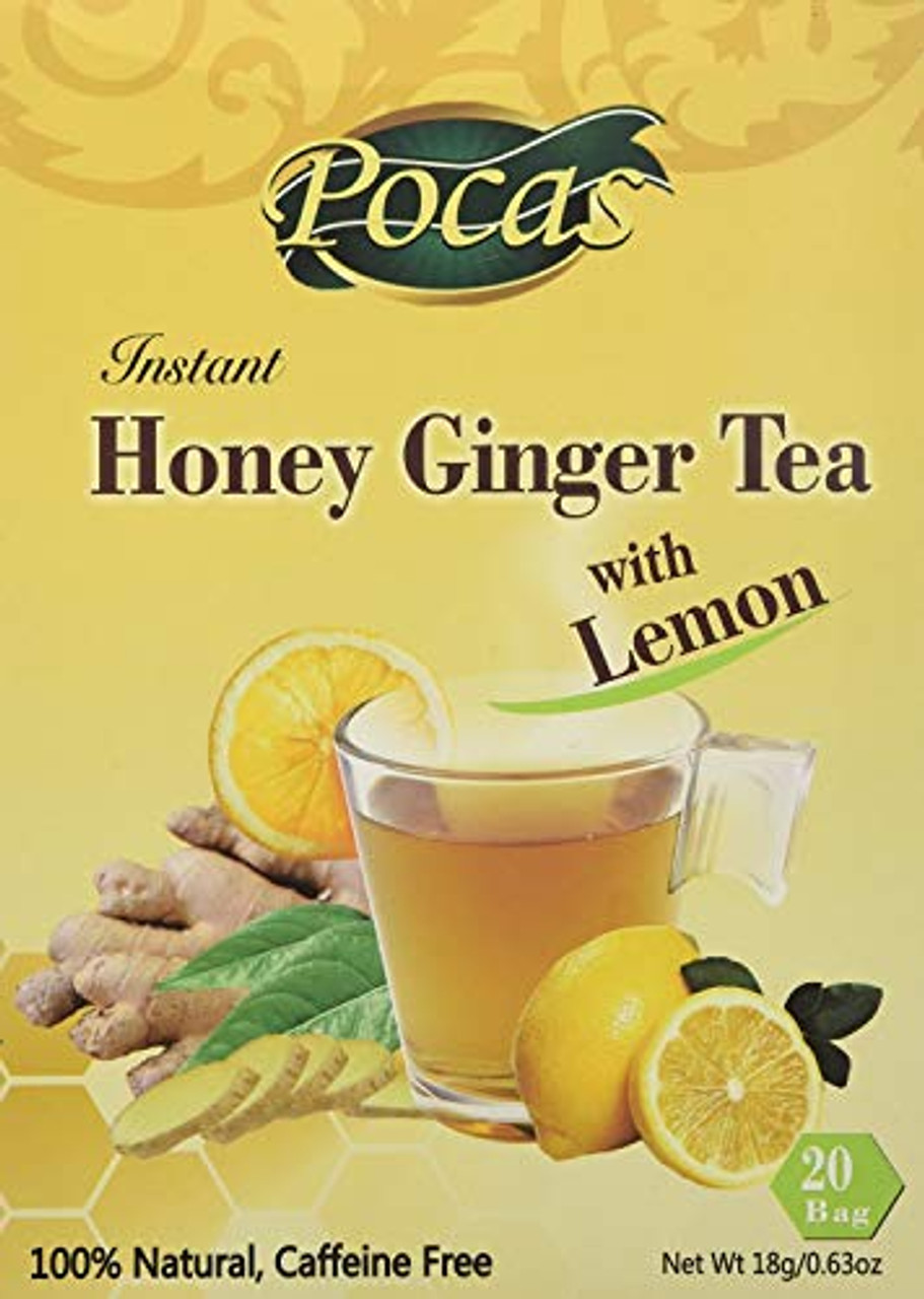 Pocas Instant Honey Ginger Tea With Lemon, 20 Bags