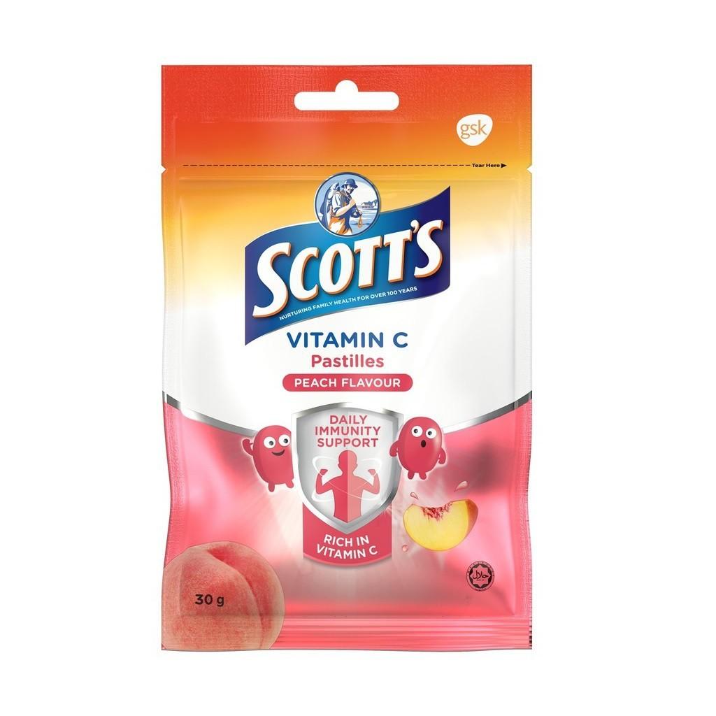 SCOTT'S VITAMIN C PEACH 15S - Welcome MD Mart
