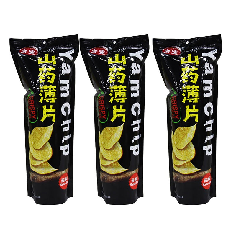 Hongtu Yam Crispy Chips Soy Sauce Flavor 90g X3Pack