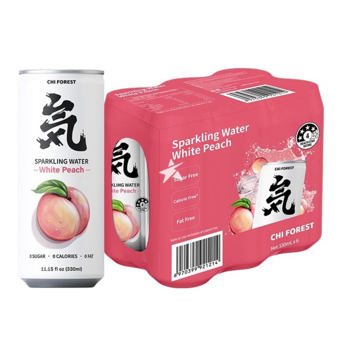 Genki Forest Sparkling Water White Peach
