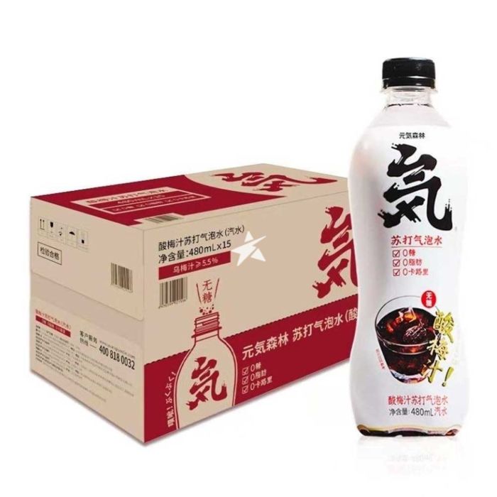 Genki Forest 元気森林蘇打氣泡水 酸梅汁味 480ml (15 Bottles)