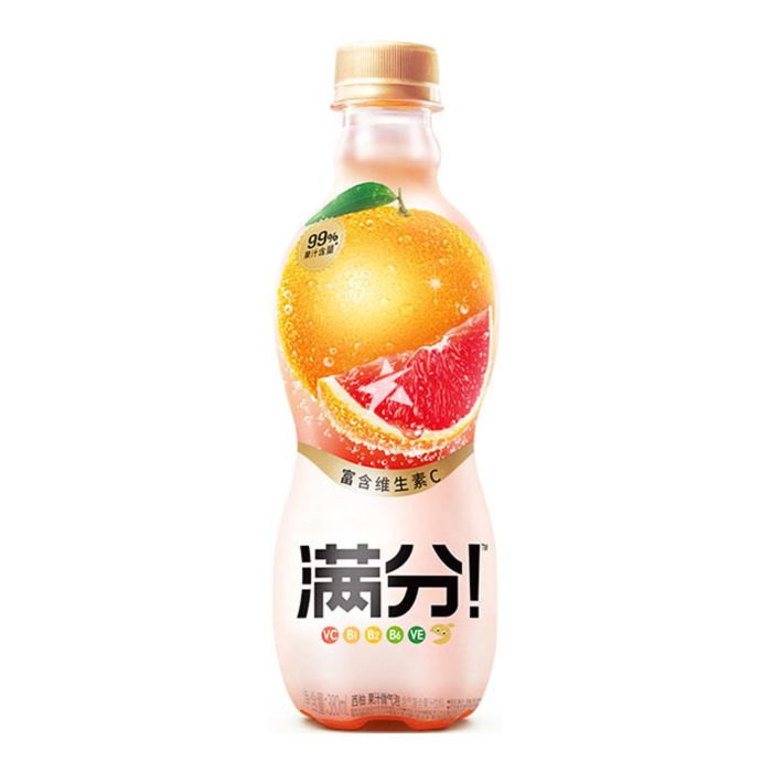 Genki Forest 元氣森林 滿分!果汁微氣泡水 西柚味 380ml