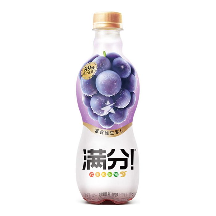 Genki Forest 元氣森林 滿分!果汁微氣泡水 葡萄味 380ml