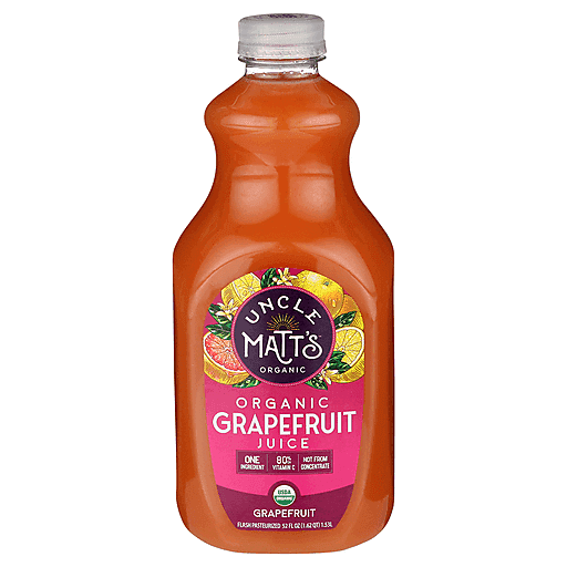 Uncle Matt's Organic Juice, Grapefruit 52 Fl Oz