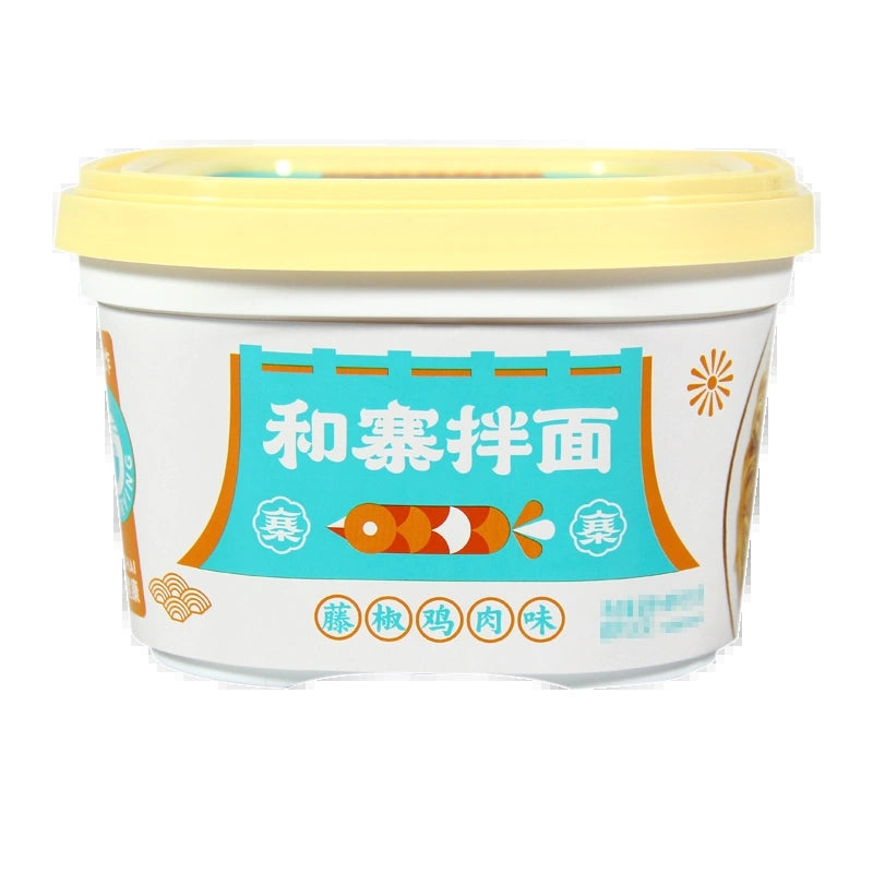 Beauty Corner Self-operated] China HEZHAI Mixed Noodles, Rattan Pepper Chicken Flavor 151g Instant Noodles, Instant Ramen Mixed Noodles, Late Night Snack