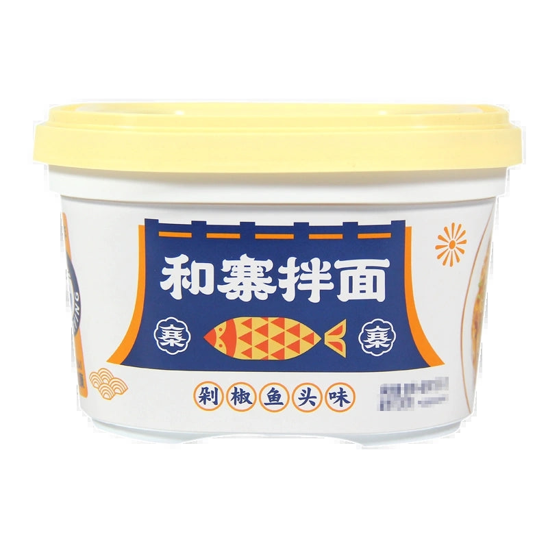 Beauty Corner Self-operated] China HEZHAI Mixed Noodles Chopped Pepper Fish Head Flavor 151g Instant Noodles Instant Ramen Mixed Noodles For Late Night Snack
