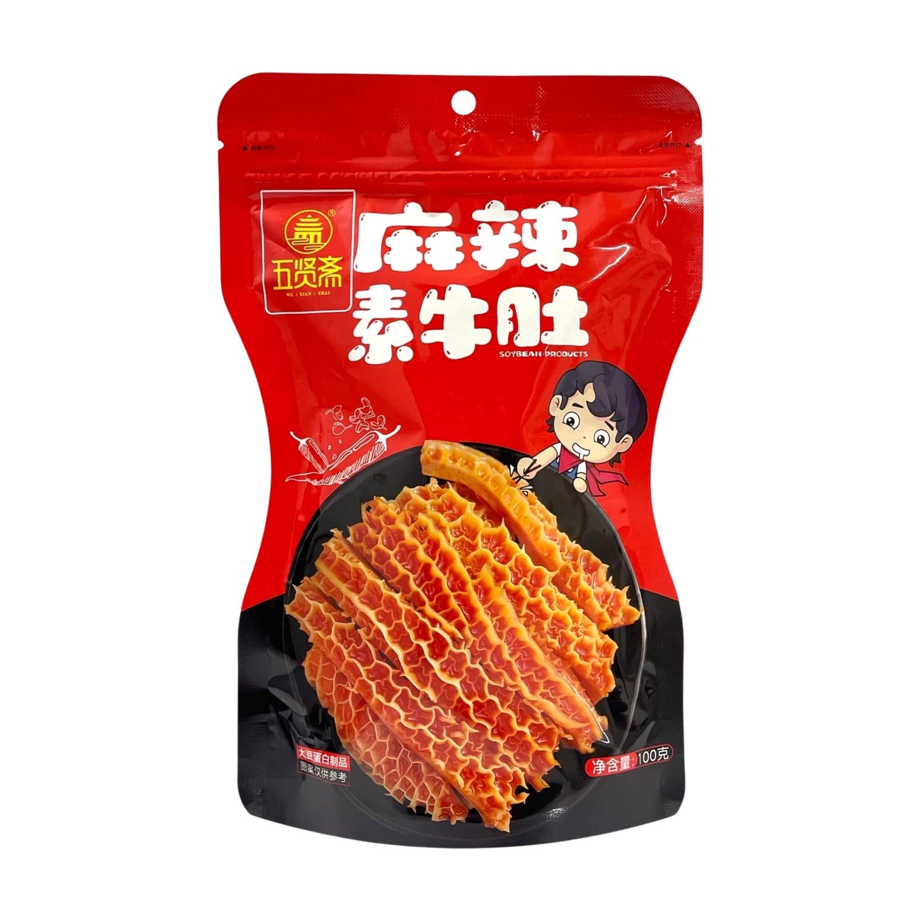 Wu Xian Zhai 五贤斋 香辣素牛肚 100g WXZ Brand Spicy Beancurd Chunk