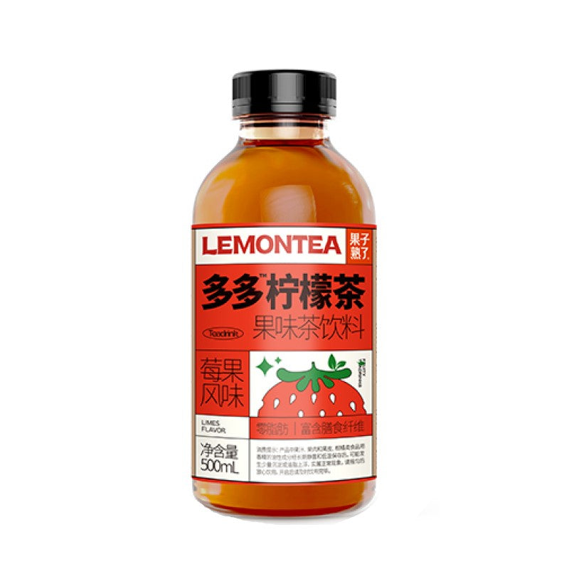 果子熟了 Guo Zi Shou Le 果子熟了多多柠檬茶莓果味500ml GZSL Lemon Tea Strawberry Flavour