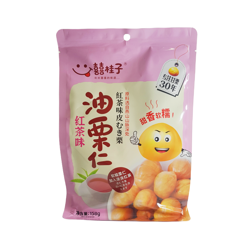 Hiyou Snacks Chestnuts Red Tea Flavor 158g XGZ China