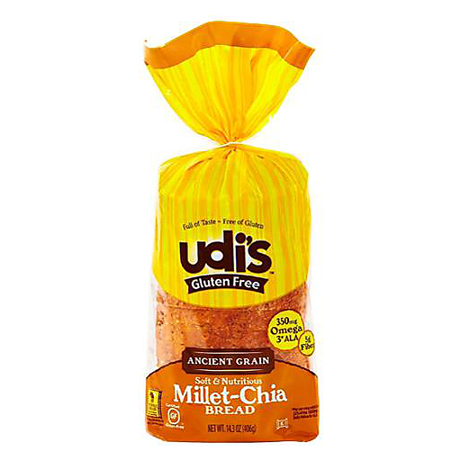 Udi's Frozen Bread, Gluten Free Ancient Grain Millet Chia
