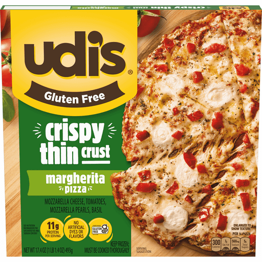 Udi's Pizza, Gluten Free, Margherita, Crispy Thin Crust 17.4 Oz