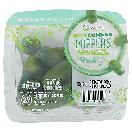 Mucci Farms CuteCumber Poppers Snack-Sized Cucumbers 9 Oz