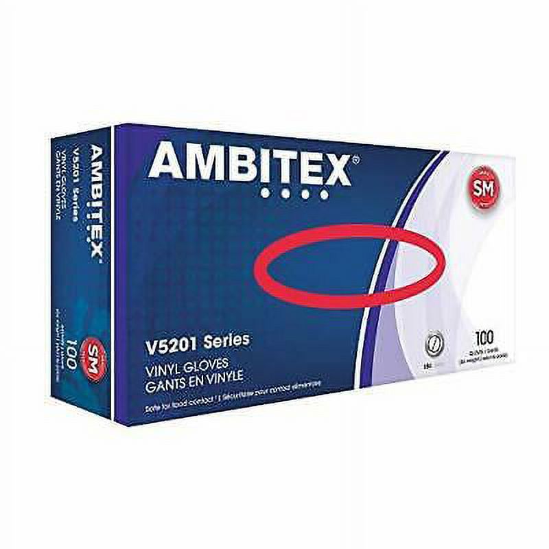 Ambitex Small Synthetic Vinyl Powder-Free Gloves