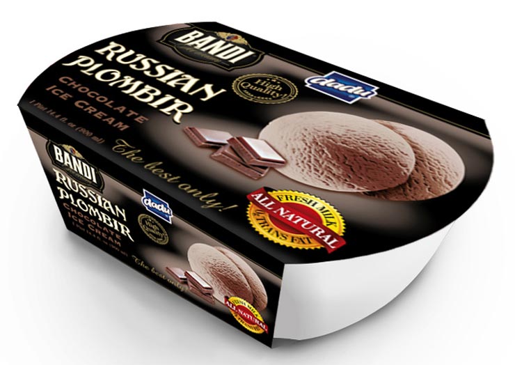 Bandi Russian Plombir Chocolate Ice Cream