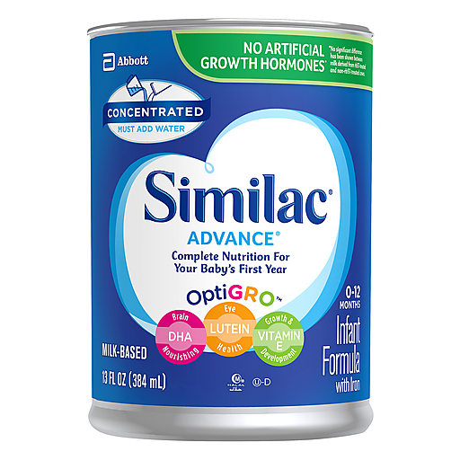 Similac Infant Formula With Iron, Milk-Based, OptiGro, Concentrated, 0-12 Months 13 Fl Oz