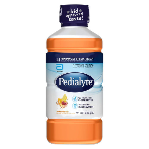 Pedialyte Electrolyte Solution - Mixed Fruit - 33.8 Fl Oz