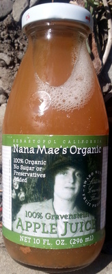 Nana Mae's Organic 100% Gravenstein Apple Juice - 10 Fl. Oz. (296 Ml)
