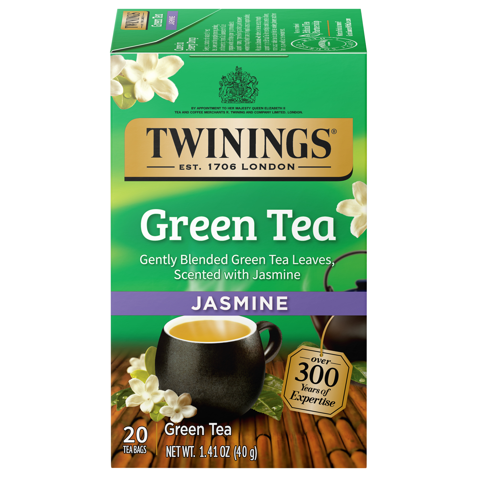 Twinings Of London Jasmine Green 20 Ct Tea Bags 1.41 Oz. Box