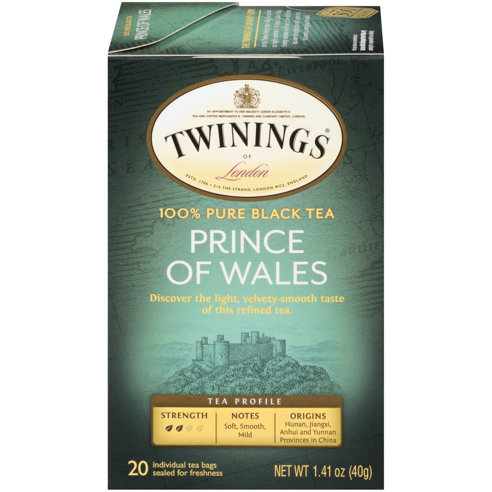 Twinings Black Tea, 100% Pure, Prince Of Wales, Tea Bags