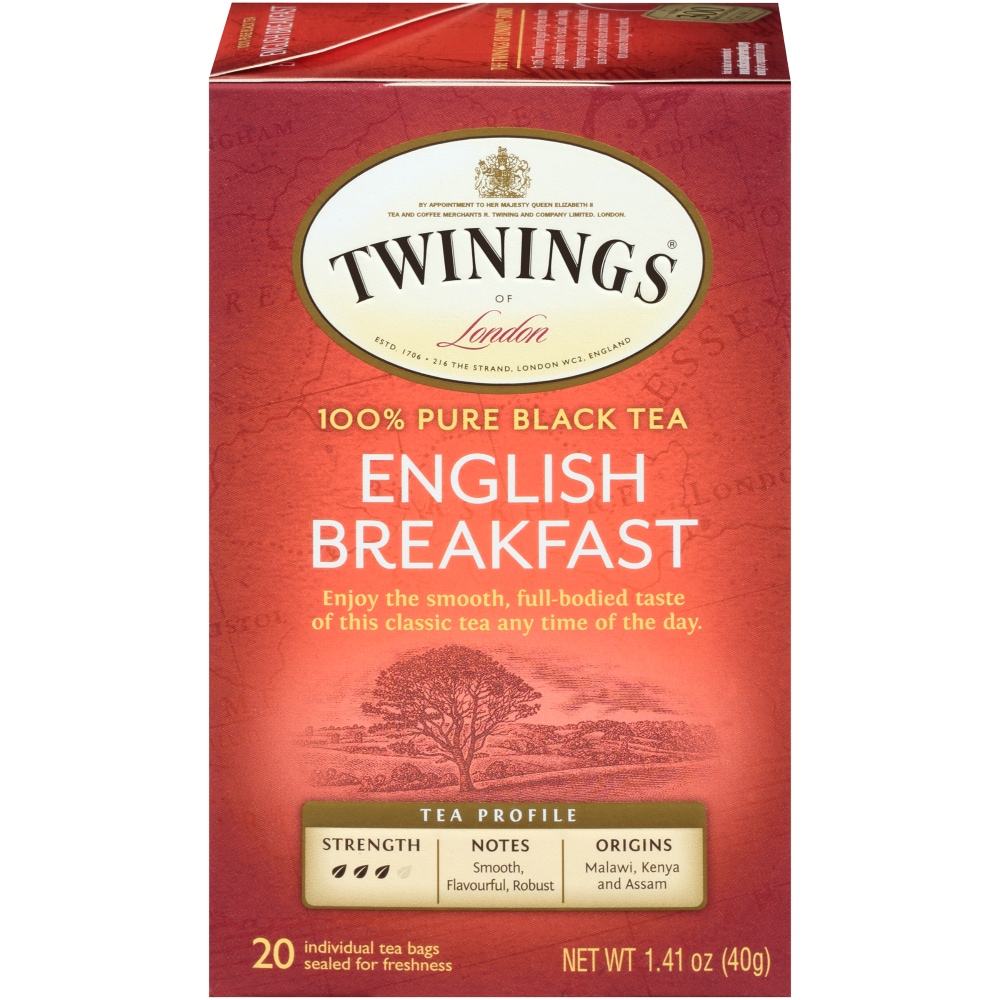 Twinings Black Tea, Pure, English Breakfast, Tea Bags