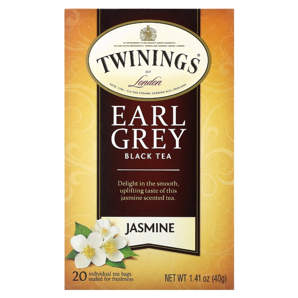 Twinings Black Tea, Earl Grey, Jasmine, Tea Bags