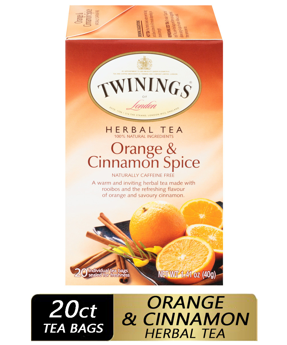 Twinings of London Orange & Cinnamon Spice Herbal Tea Bags