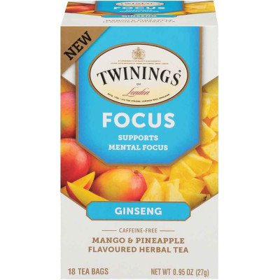 Twinings Of London Focus Ginseng Mango & Pineapple Tea Bags
