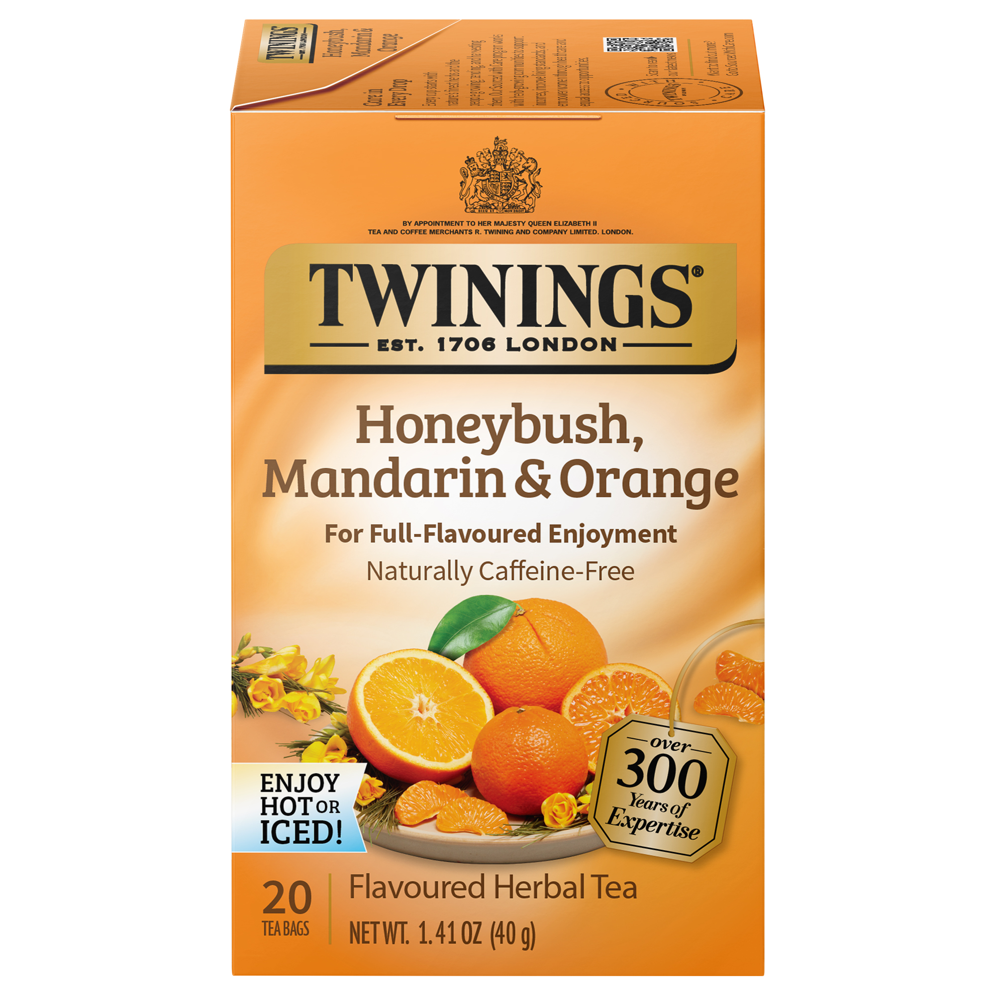 Twinings of London Honeybush Mandarin & Orange Herbal Tea Bags