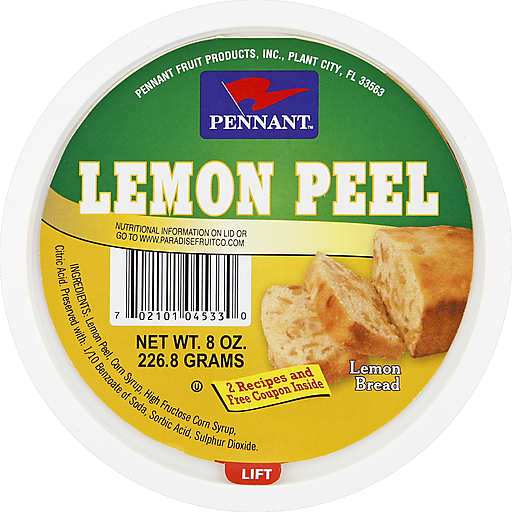 Pennant Diced Lemon Peel, 8 Ounce